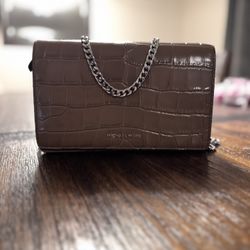 Michael Kors Women's Jet Set Crocodile-Embossed Leather Crossbody Bag - Driftwood
