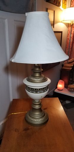 Gold and Antique White Lamp with.Shade