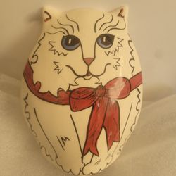 Vintage 2001 Signed Cats By Nina Vase
