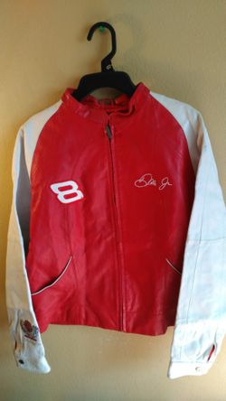 NASCAR JACKET LEATHER WOMEN SIZE MEDIUM DALE EARNHARDT JR