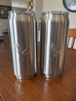 Grey Goose Steel Cocktail Cups W/Lids