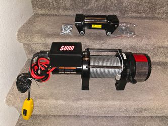 12V DC 5000 lb. Electric Winch Off Road Automatic Powersports Winch, ATV Utility, Gavanized Steel Ro