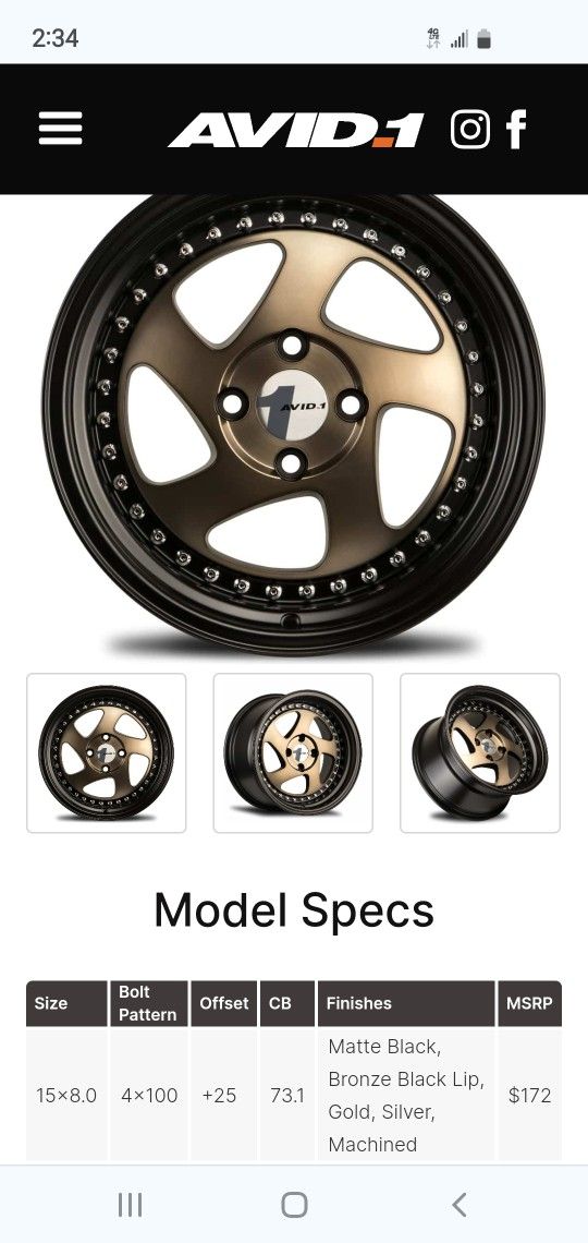 15 inch Rims 4x100 for Sale in Springfield, VA - OfferUp