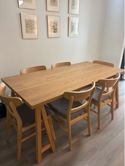 Dining table and chairs