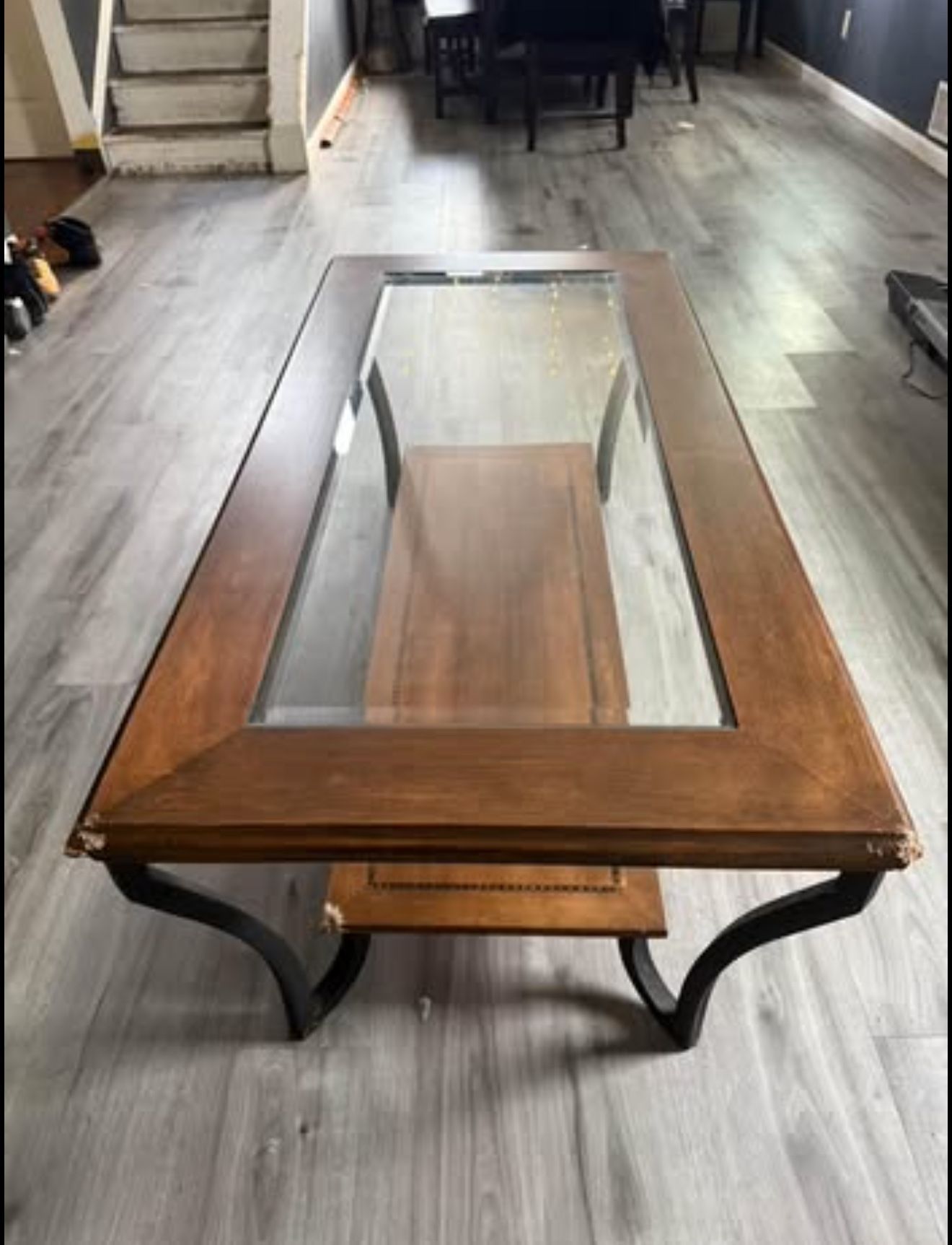 Wood & Glass Coffee Table