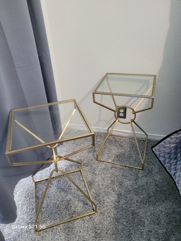 Gold end tables