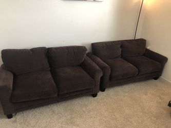 2 couches. $150 obo. Must sell today. Moving.