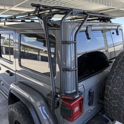 GOBI Jeep Wrangler Stealth Rack with 40″ LED Light-bar Setup, and works with SkyOne Touch Power Top