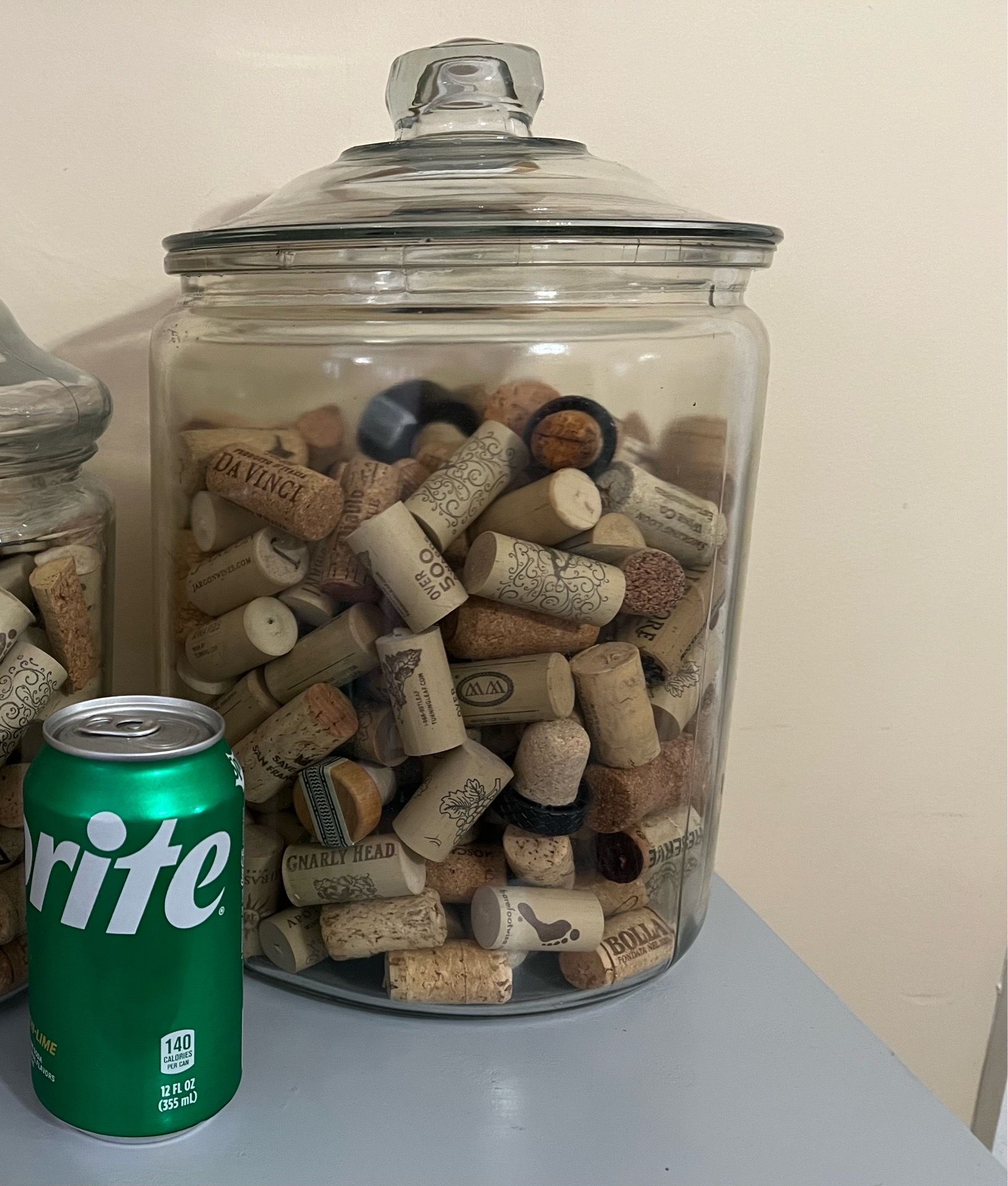 Apothecary jar 13 “ high corks sold separately