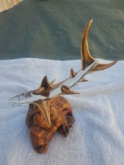 Hand blown glass Shark