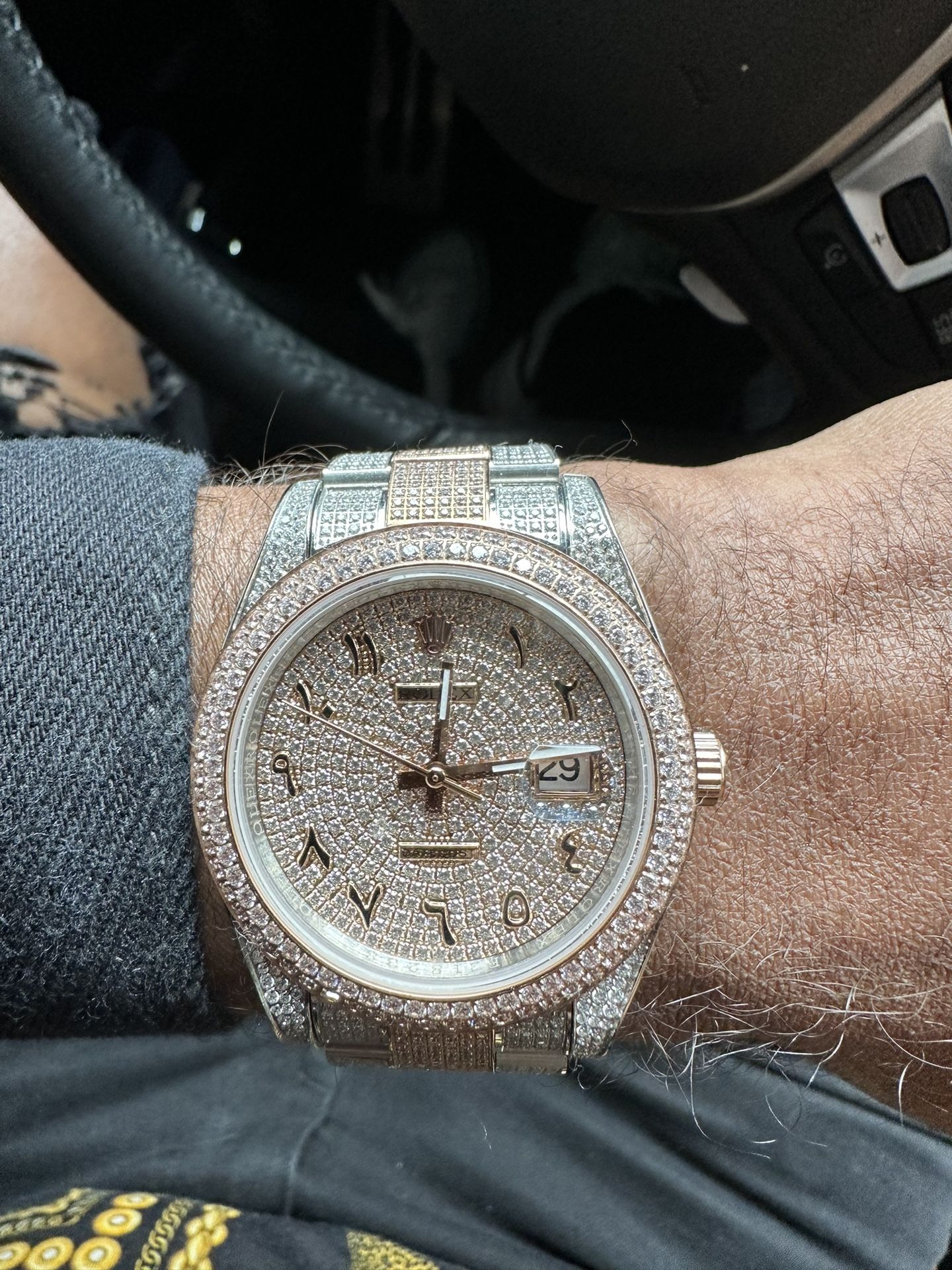 41mm Bust down Moissanite Rose Gold Rolex Datejust for Sale in Chicago
