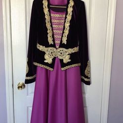 Royal Purple Velvet Dress 