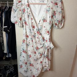 Collective Concepts White Floral Medium Dress
