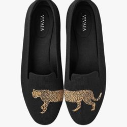 Women's Round-Toe Flats Comfortable Slip On Woven Knit Loafer