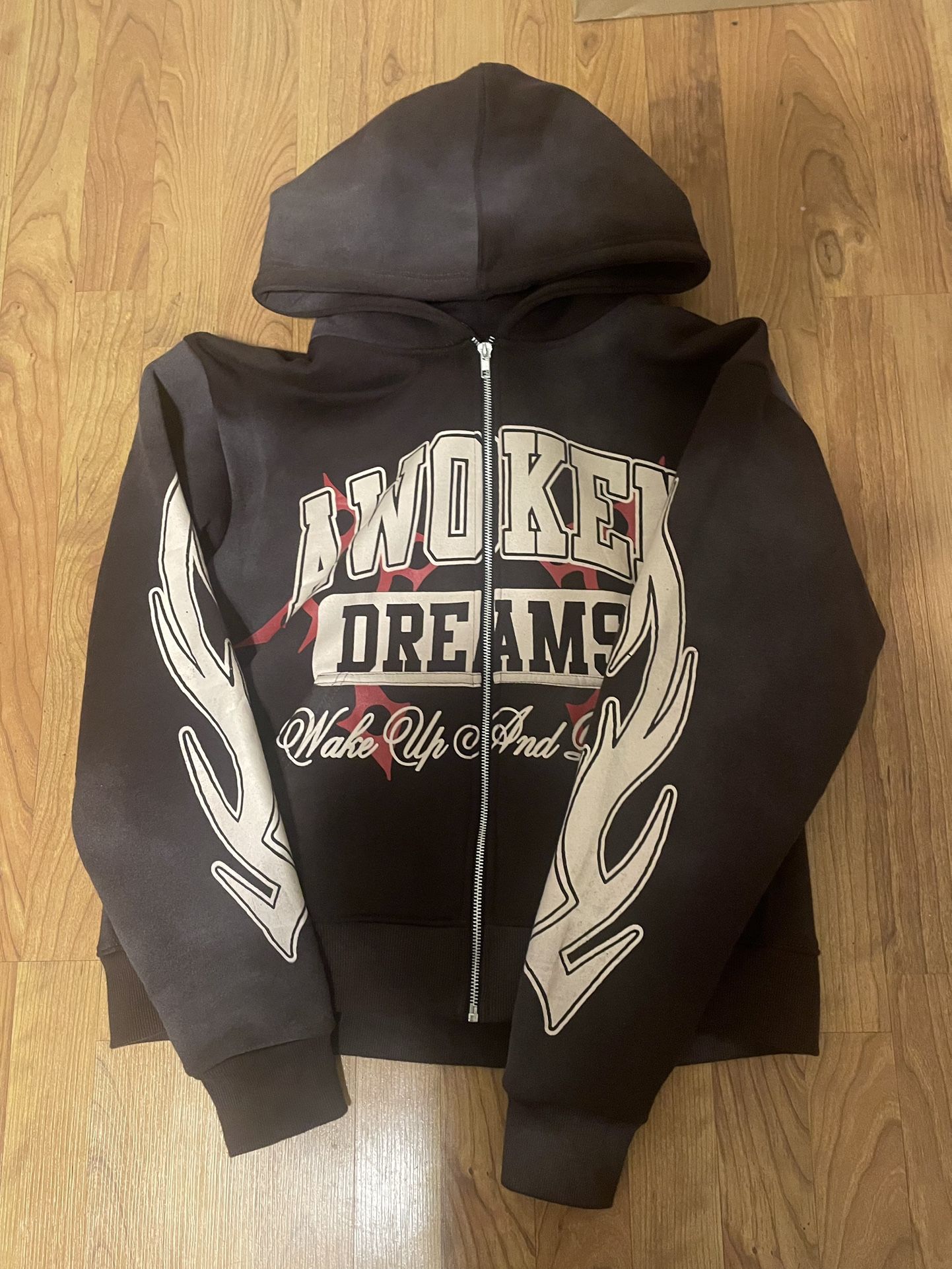 Awoken Dreams Zip up Size small Brown