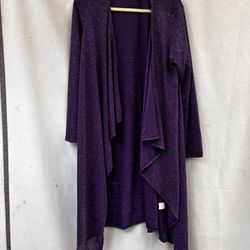 New 3XL Purple Long Women’s Cardigan 
