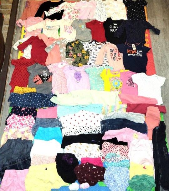 Huge Lot of 6 to 9 Month Girls Clothes