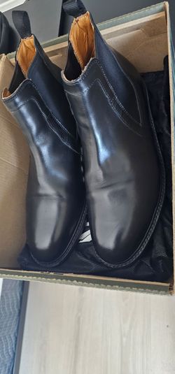 Proxon "64-Wallace" Black Leather Chelsea Safety Boots - Size 9.5