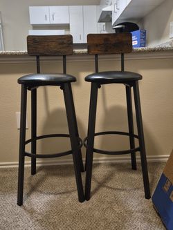 2 Bar Stools Blk