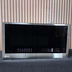 LG 30 Inch Over-the-Range Smart Microwave Oven with 400 CFM Exhaust, Sensor Cook, Wi-Fi, Scan-to-Cook - PrintProof Stainless Steel (MVEL2033F-D-8487)