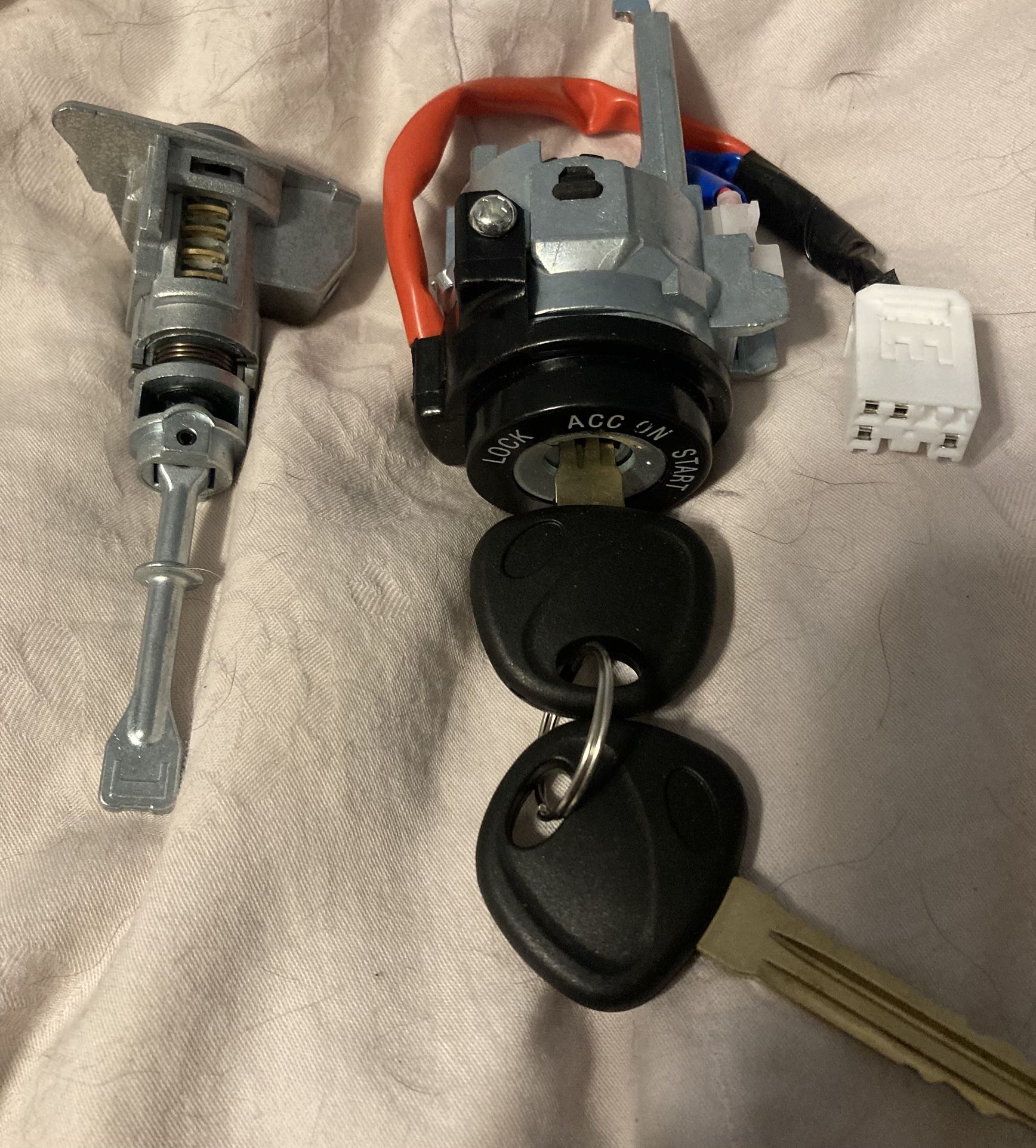 Car Full Lock Cylinder Set 81970-3XA00 81910-3XA00 Compatible with Hyundai Elantra 2011 2012 2013 2014 2015 1.8L 2.0L 1 x Ignition Switch /1 x Front L