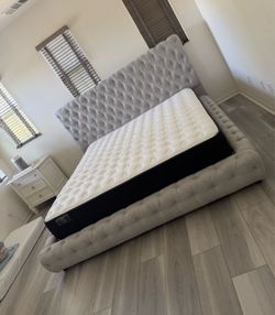New king bed frame with mattress