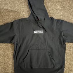 Supreme Box Logo Hoodie Hooded Sweatshirt FW24 Black Size Large IN HAND