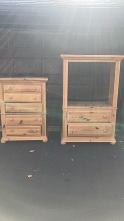 Dresser with tv stand and drawer set