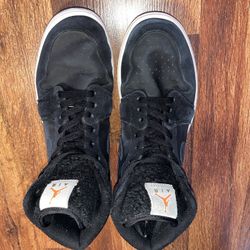 Air Jordan 1 Retro Mid 'Black' - Lightly Used - No Box