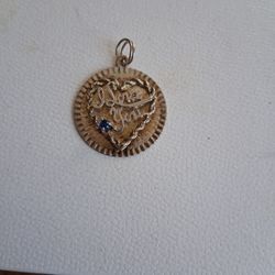 I Love You Sterling  Pendant 