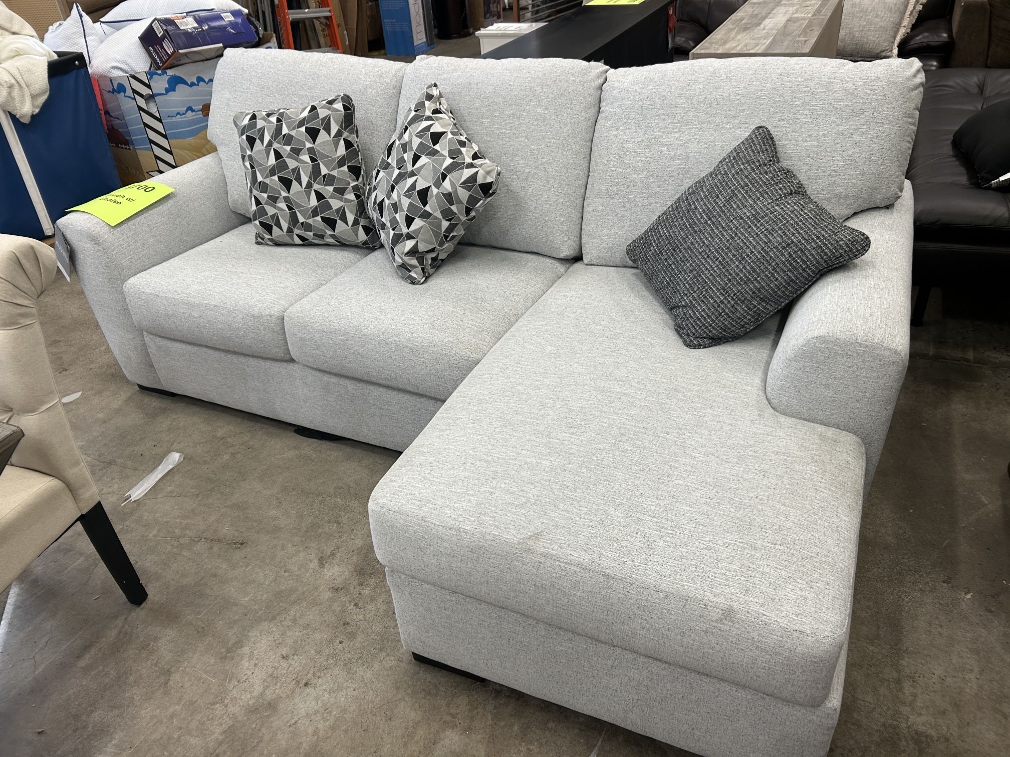 98” Long Fabric Sofa / Chaise