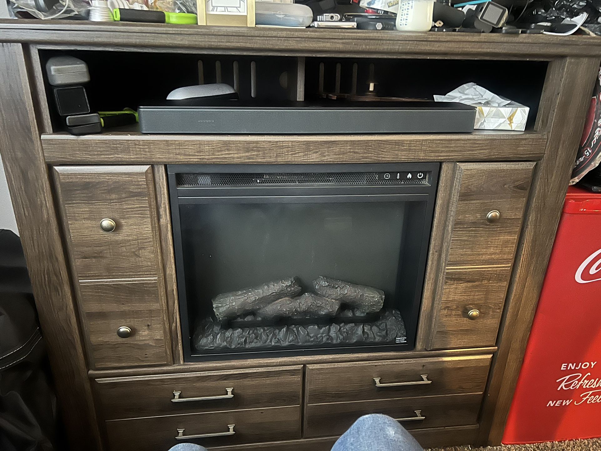 TV Stand With Fireplace