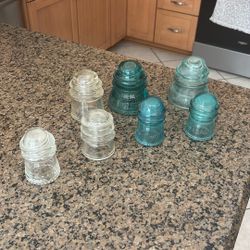 Hemingray/Whitall Tatum Glass insulators Various Sizes