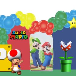 Mario Bros Backdrops And Party Decor 