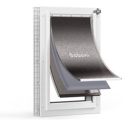 Dog Door for Dogs Interior Exterior Doors Large Up to 100Lb Metal Panel