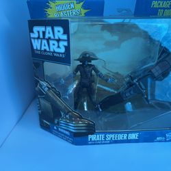 Star Wars The Clone Wars Cad Bane W/ Pirate Speeder Bike 