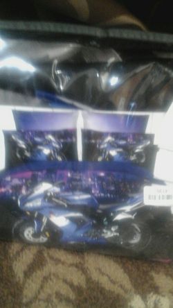 EsyDream Fashion 3D 4 pc Sleep Set Queen size Motorcycle