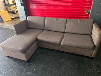 Gray Fabric Sectional Sofa with Chaise