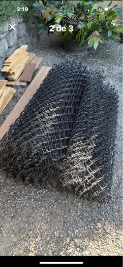 Black chain link fence