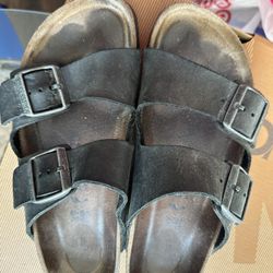 Birkenstock’s Oiled Leather Arizona Sandals Black Sz 39N