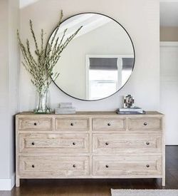 39" Large Round Black Wall Mirror - Brand New in Box