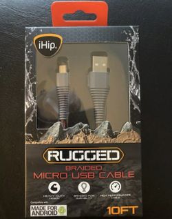 Braided micro usb cable