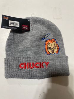 Official Chucky Child's Play Horror Movie Knit Beanie Hat Gray NWT