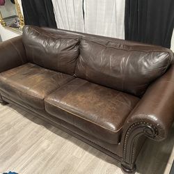 Brown Leather Couch