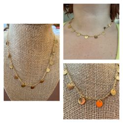 Metal Disc Choker Necklace