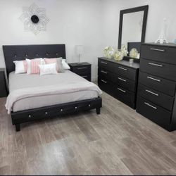 New Bedroom Set - Juego De Cuarto Negro 