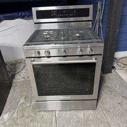 Kichen-aid Gas Stove Working Perfect Clean One Receipt For 90 Days Warranty 