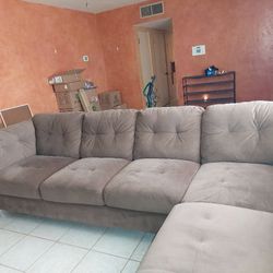 Sectional Sofa With Chaise And Ottoman  (OBO)