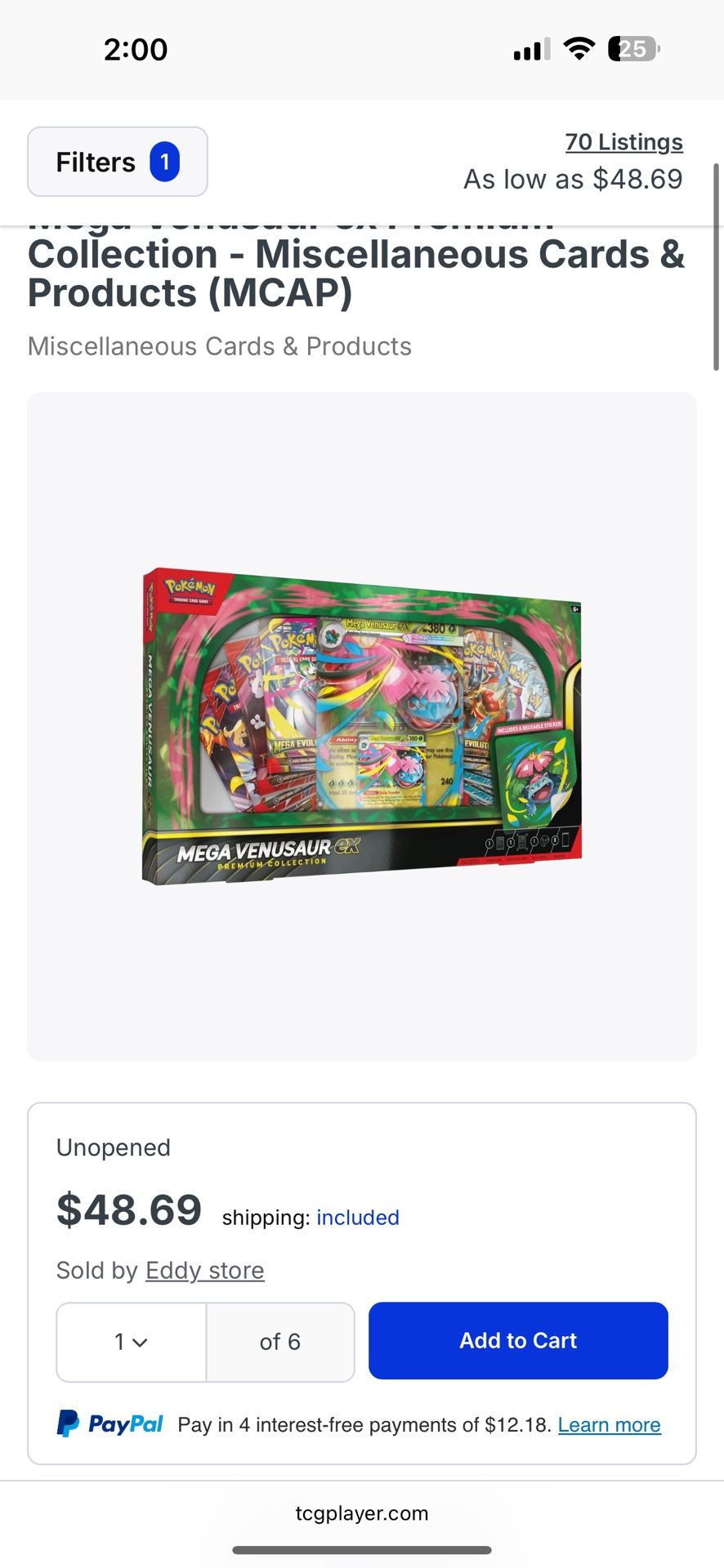 Venusaur EX Premium Collection