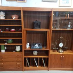 Beautiful Danish Modern Teak Wall Unit